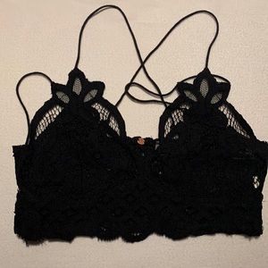 Urban Outfitters unique black lace cropped camisole